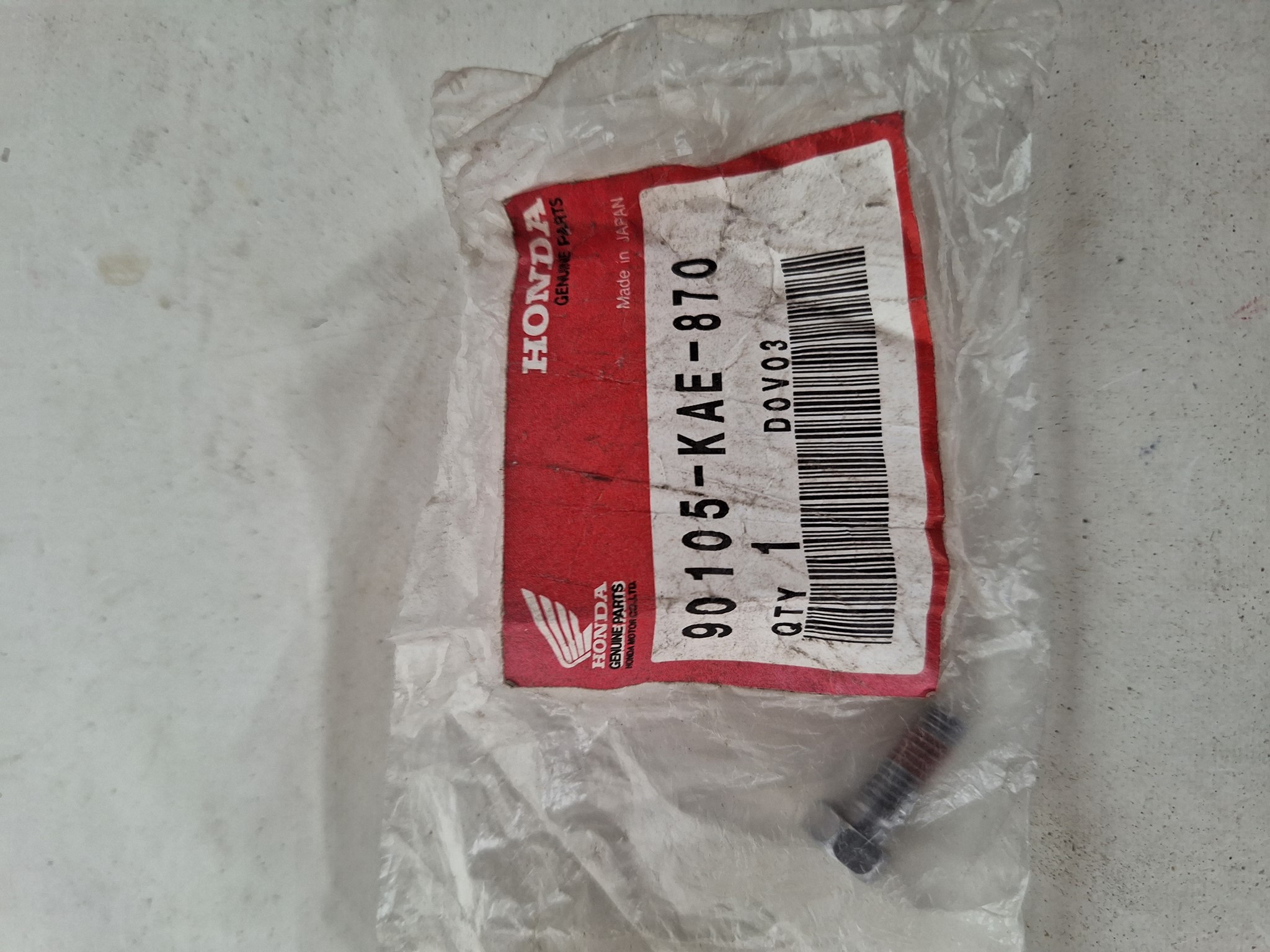 Bild von SCHRAUBE, SCHEIBE, 6    90105-KAE-870  CRM 250 RK-M